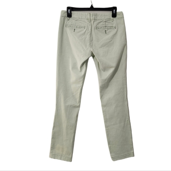 Anthropologie Pilcro Hyphen Fit Distressed Chinos Women's Size 27 Light Green - Picture 2 of 16